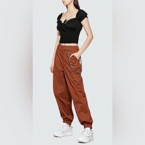 I.AM.GIA Orange/Brown Cobain Pants Women's Small